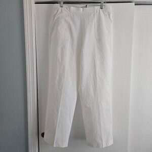Alfred Dunner Elastic Waist Proportioned White 16 Classic Stretch Pants